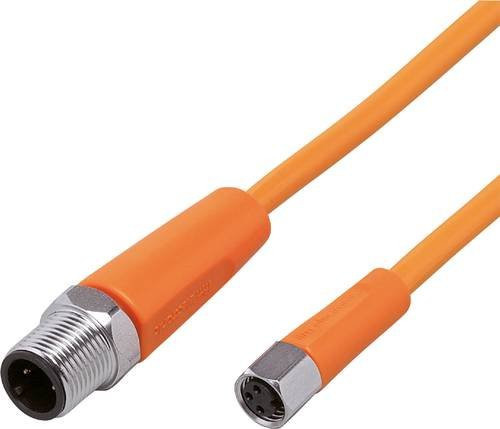 ifm electronic Verbindungsleitung EVT238, Stecker gerade, Buchse gerade, 3-polig, orange, Länge: 1 m - Bild 1