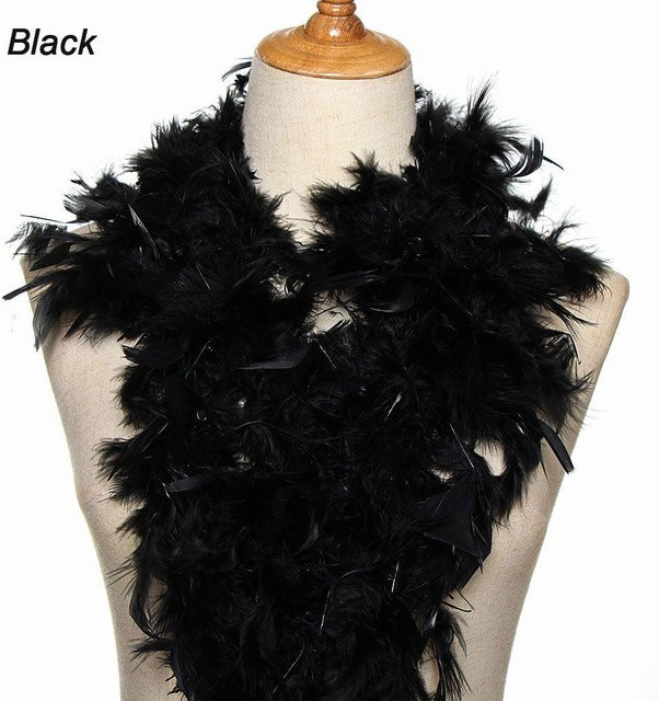 Federboa in Schwarz als flauschiges Partyzubehör für Erwachsene - Bild 1