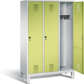 C+P Garderobenschrank Evolo mit Front in Viridingrün und Korpus in Lichtgrau, H x B x T: 185 x 120 x 50 cm - Bild 1