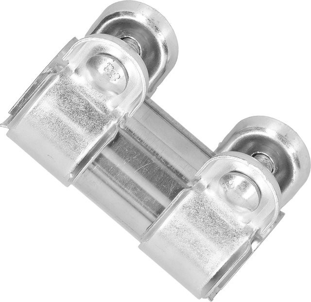 Igeteck Auspuffrohrverbinder mit Doppelklemmenhülse aus Edelstahl, Farbe: Silber, Länge: 9,4 cm - Bild 1