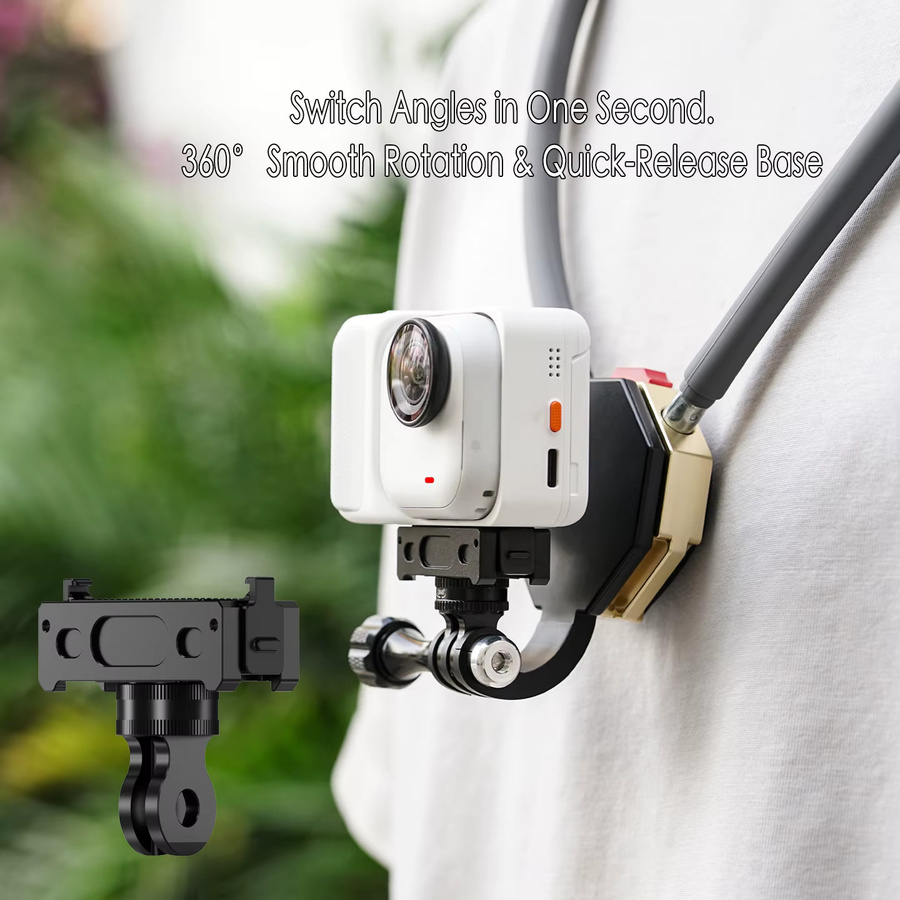 Insta360 Aluminium-Magnetfuß für Insta360 GO Ultra Schnellverschluss-Stativadapter mit 1/4 Zoll Halterung in Schwarz - Bild 5