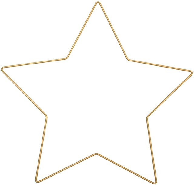 Rico Design Metallring Stern in Gold, B: 30 cm, H: 28 cm - Bild 1