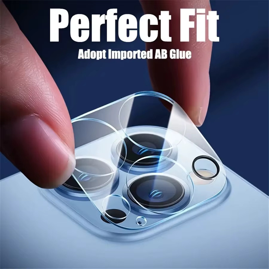 2er Set 3D Full Cover Objektivschutz aus gehärtetem Glas für Apple iPhone 17 Pro Max 16 15 14 13 mini Plus Air 16e in Transparent - Bild 3