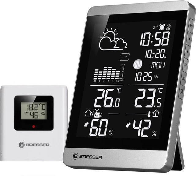Bresser Funk-Wetterstation ClimateTemp NDV-NEO in Silber-Schwarz - Bild 1