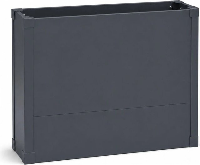 Floordirekt Hochbeet Andros aus verzinktem Metall mit Boden in Anthrazit B: 100 cm, T: 25 cm, H: 77 cm - Bild 1