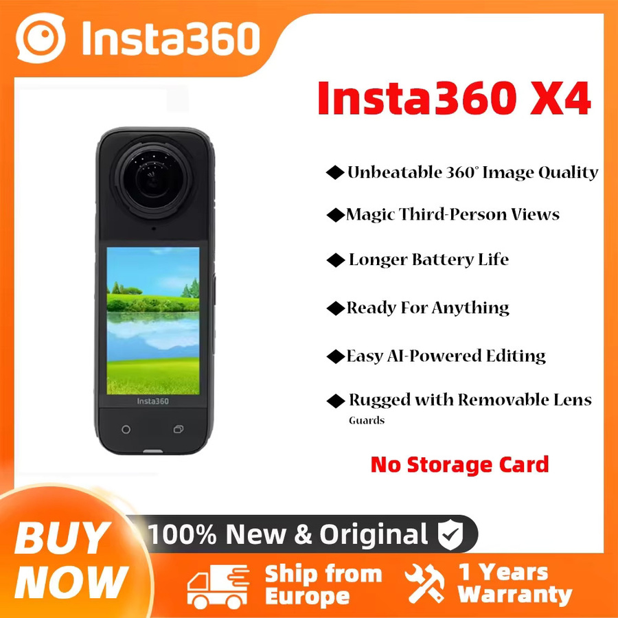 Insta360 X4 360 Grad Action-Kamera in Schwarz mit 8K-Videoauflösung und wasserdichtem Gehäuse - Bild 5