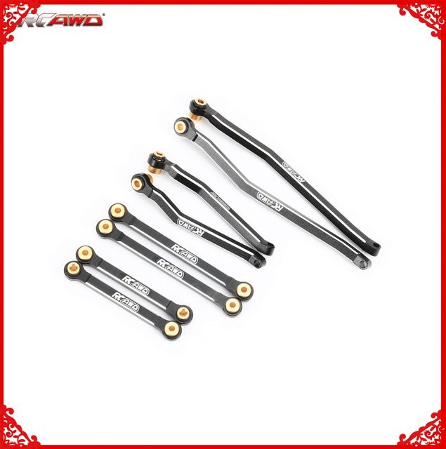 RCAWD Spurstange Gestänge Set, 8-teiliges Set, 1:18, Schwarz, Metall - Bild 1