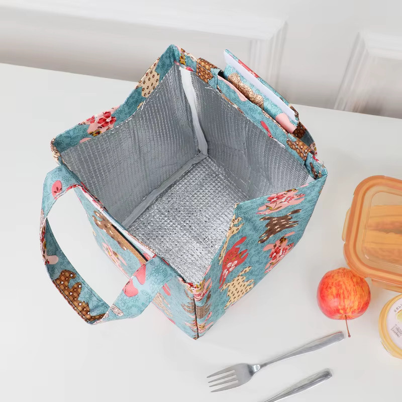 Isolierte Thermo-Kühltasche von ZDARLBO in Grün, auslaufsichere Lunchtasche für Lebensmittel und Getränke, B/H/T: 23,0 x 18,0 cm - Bild 3
