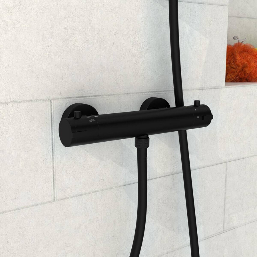 Eisl Thermostat-Duscharmatur Claudio in Mattschwarz mit Safety-Stop und Wassersparfunktion - Bild 2