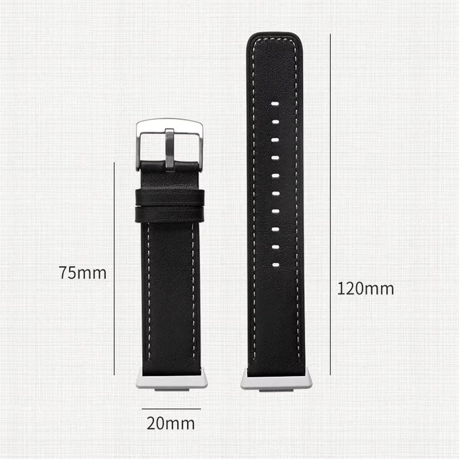 Uhrenarmband Leder, Schwarz, Huawei Fit2 Fit3 Fit4 Pro - Bild 2