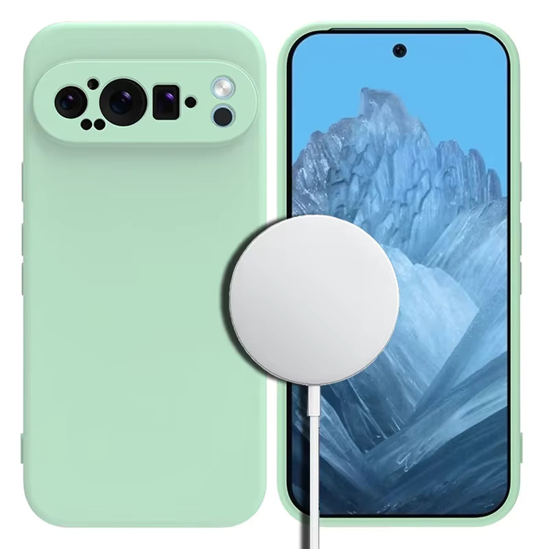 Original Flüssigsilikon-Magnethülle in Bonbonfarben für Google Pixel 10, 9 Pro XL, 8 und 7, stoßfeste Schutzhülle mit kabellosem Laden, Mehrfarbig (Pink) - Bild 3