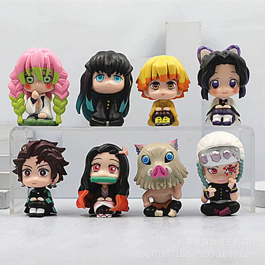 Bandai Demon Slayer Kimetsu no Yaiba Figuren, 8-teiliges Set - Bild 2