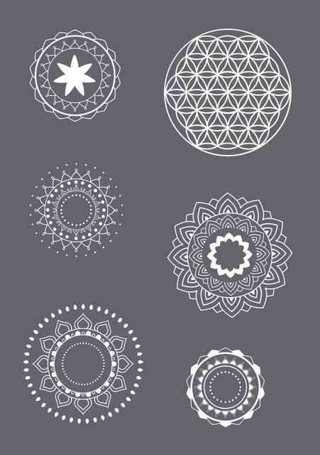 Schablone Mandala-Motive A5 - Bild 1