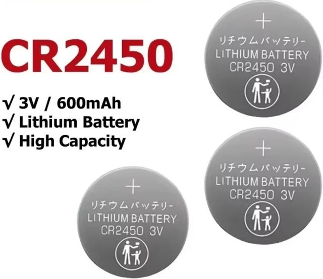 SCRCEO CR2450 Lithium-Knopfzellenbatterien 3V 600 mAh, 50 Stück, Farbe: Silber - Bild 1