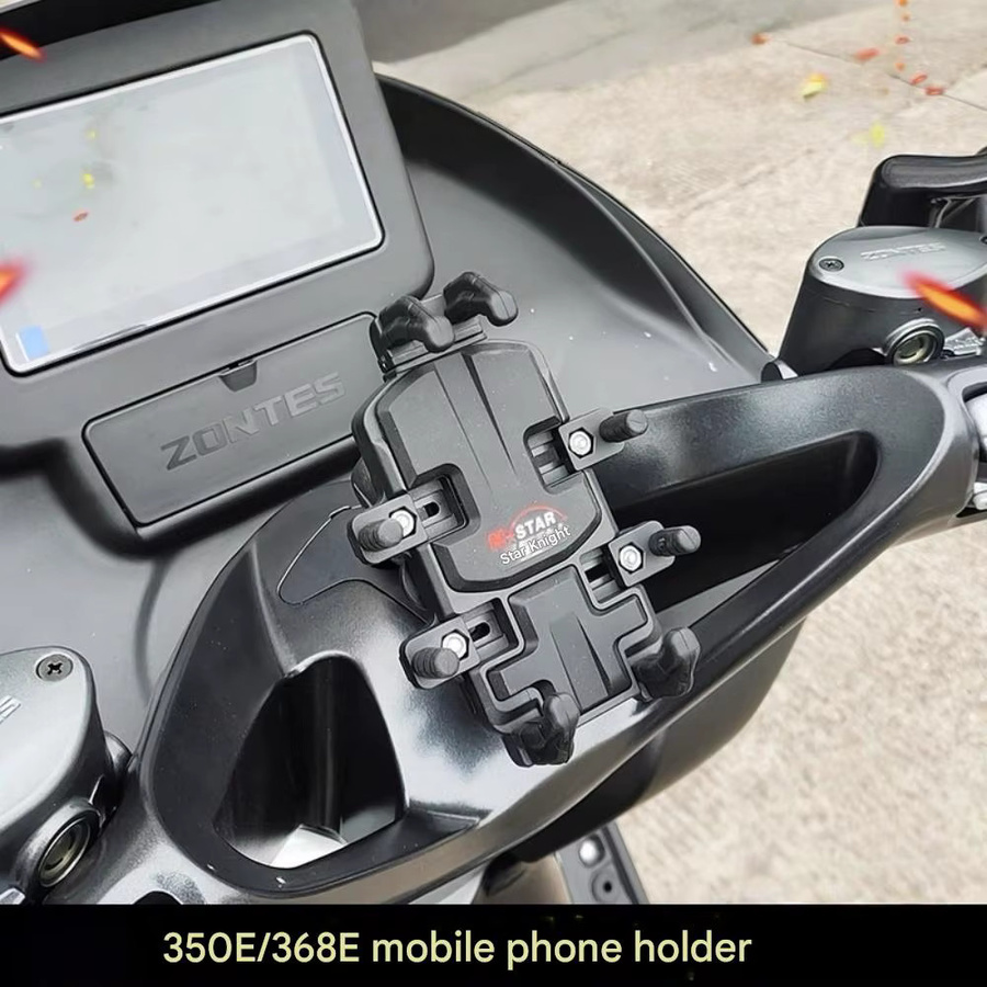 Anti-Vibrations- und Diebstahlschutz-Telefonhalterung als modifizierte Befestigungshalterung für Zontes 368E und 350E in Schwarz - Bild 4