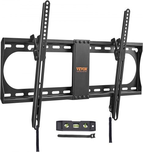 VEVOR Universal TV Wandhalterung in Schwarz, Neigbare TV Halterung für 37-70 Zoll Fernseher, Max. VESA 600x400 mm, Tragkraft bis 60 kg - Bild 1