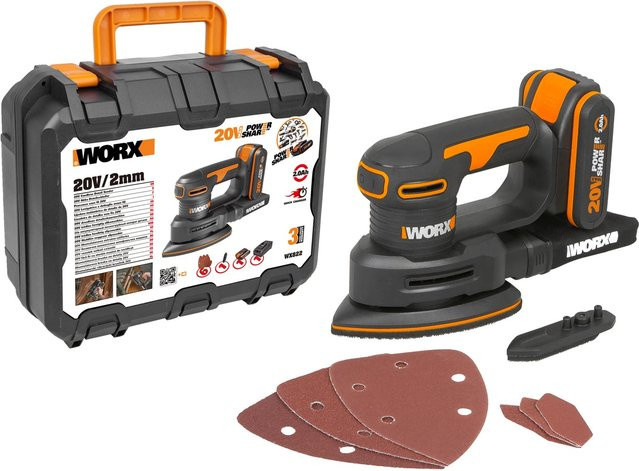 Worx Dreieckschleifer WX822 20 V Akku-Multischleifer in Orange mit Worx Powershare - Bild 1