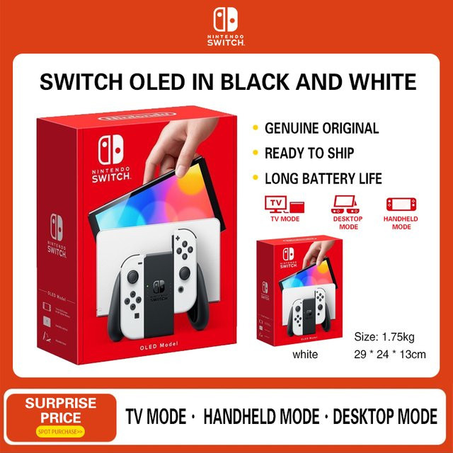 Nintendo Switch OLED-Modell Videospielkonsole mit weißen Joy-Con - Bild 1