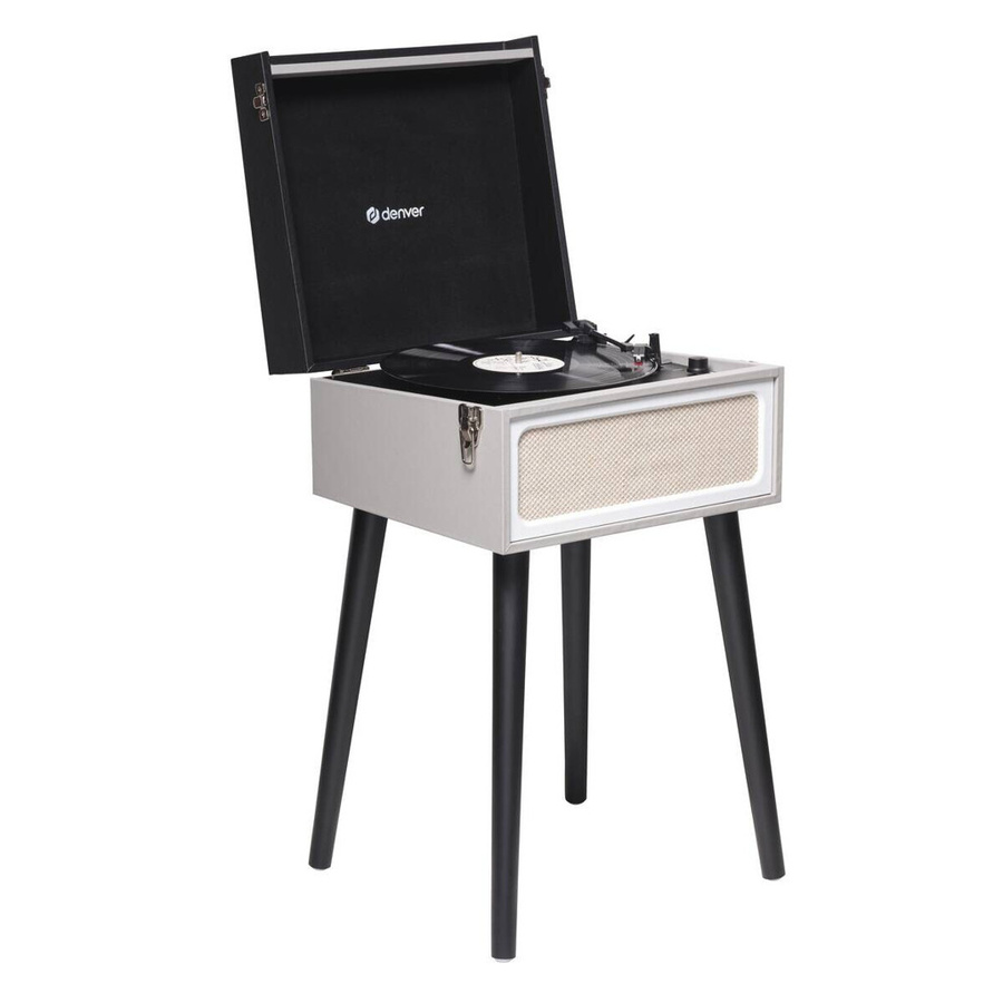 Denver VPR-250 Plattenspieler in Grau mit FM-Radio, Bluetooth und USB-Recording - Bild 2