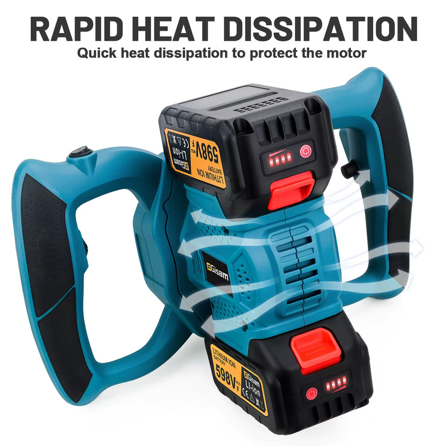 Makita GΣ 40 V bürstenloser elektrischer Betonmischer mit 6 Geschwindigkeiten für Zement, Mörtel und Gips, kabelloser Farbmixer für 18 V Akkus - Bild 2