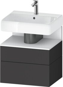 Duravit Waschtischunterschrank Qatego in Weiß matt/Grau matt mit Nischenbereich, B/T/H: 59 x 47 x 59 cm - Bild 1