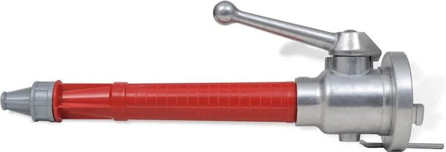 vidaXL Düse für Feuerlöschschlauch mit C-Kupplung in Rot aus Aluminium und Kunststoff - Bild 1