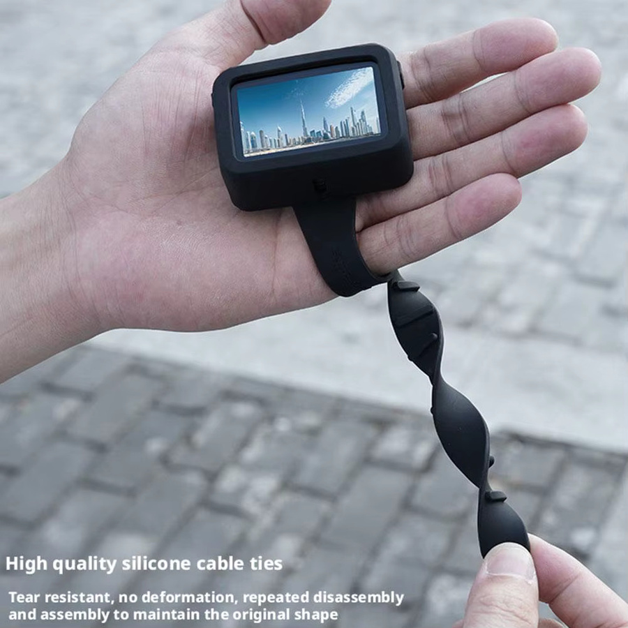 Silikon-Kabelbinder-Schutzhülle für DJI Osmo Nano Action Camera in Schwarz - Bild 3