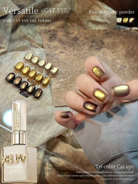XEIJAYI Katzenauge Magnetgel Nagellack, 3er-Set, 15 ml, glänzend - Bild 1