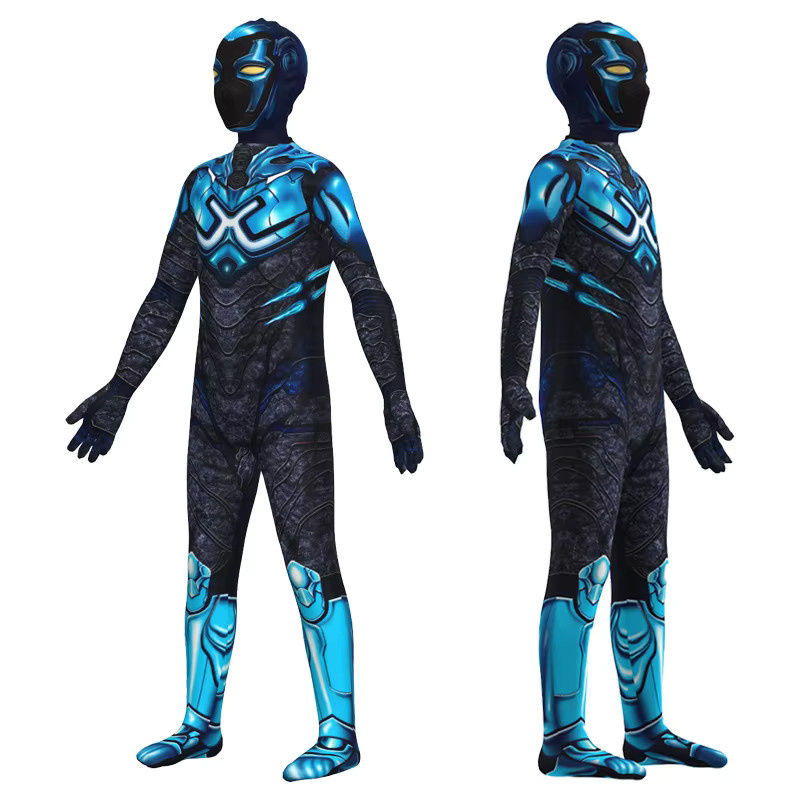 DC Blue Beetle Cosplay Kostüm Superhelden Overall mit Maske - Bild 2