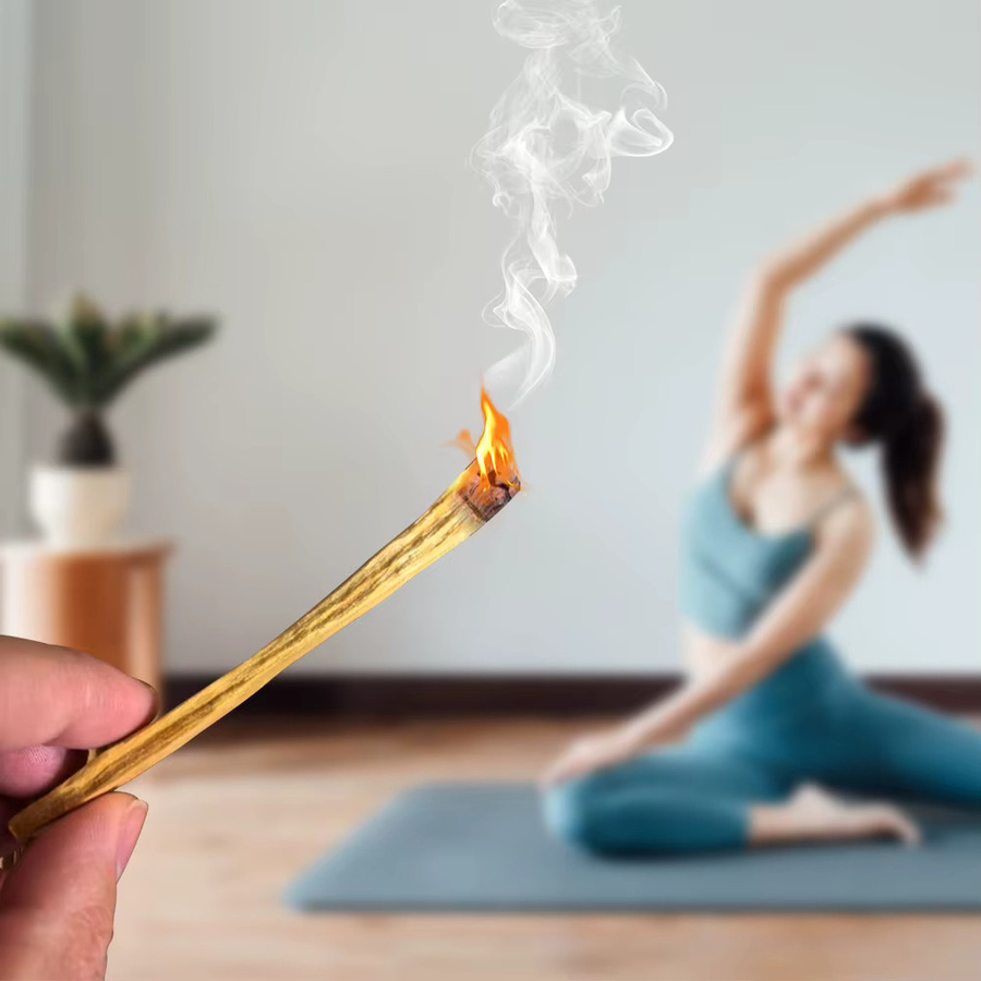 Yoga Buddha Palo Santo natürliche Räucherstäbchen aus Holz für Aromatherapie - Bild 3