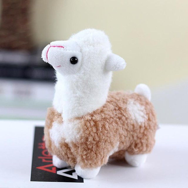 ThornVetch Schlüsselanhänger Mini-Alpaka-Plüsch, hellbraun, Unisex - Bild 1