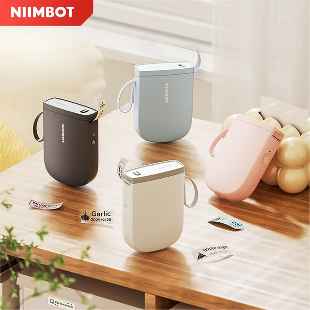Niimbot D11 Mini-Thermo-Etikettendrucker, kabelloser Bluetooth-Drucker für DIY-Namensschilder und Aufkleber, tintenlos und USB-wiederaufladbar - Bild 1