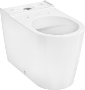 Hansgrohe Stand-WC EluPura S in Weiß mit Rimless-Spülung, Washdown-Technologie und HygieneE-Funktion aus Keramik - Bild 1