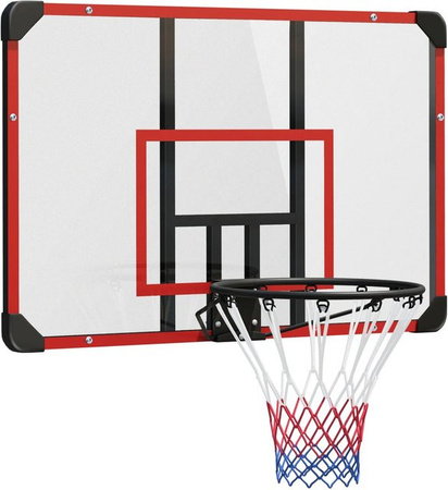 SPORTNOW Basketballkorb Stahl Kunststoff Schwarz Rot