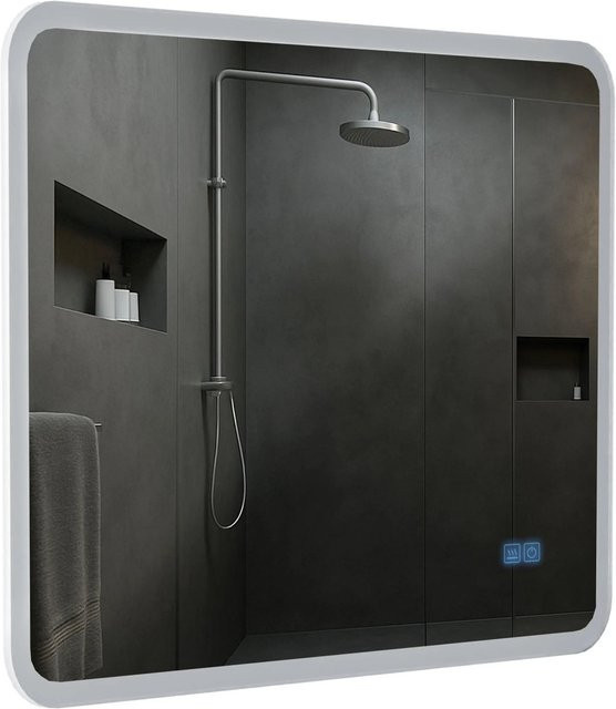 DELUKE Badspiegel WIEN Wandspiegel mit Bluetooth aus Klarglas, B: 60 cm, H: 80 cm, T: 3,5 cm - Bild 1