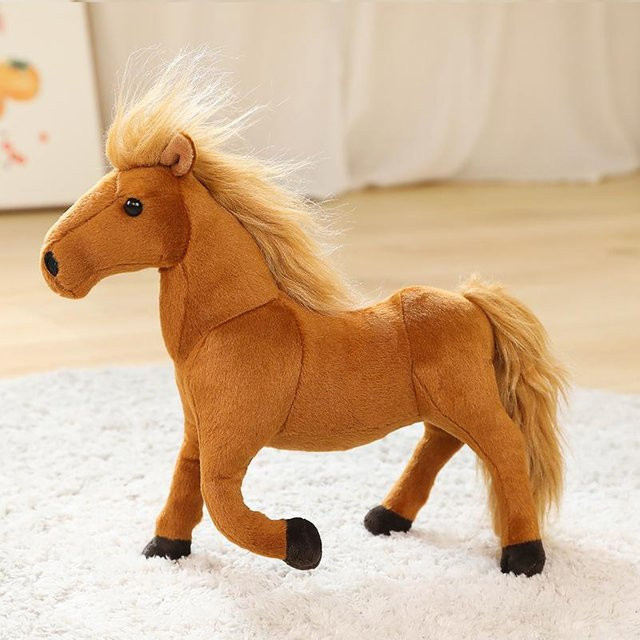 Kidsly Pferde Plüschtier, dunkelbraun, 25cm, ab 3 Jahre - Bild 1
