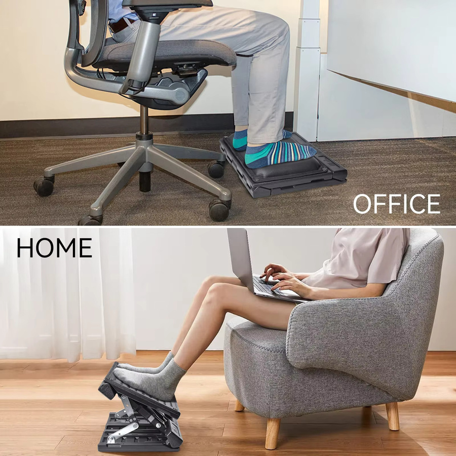 Scalebeard Fußstütze für Büro und Gaming, höhenverstellbar und faltbar, Schwarz - Bild 6