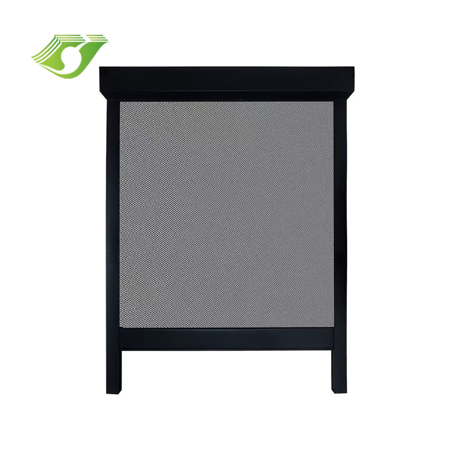 Automatisches Smart Outdoor Zip Blind für Aluminium-Dachpergola, motorisiertes wasserdichtes Rollos mit Reißverschluss-Schienen in Schwarz - Bild 2