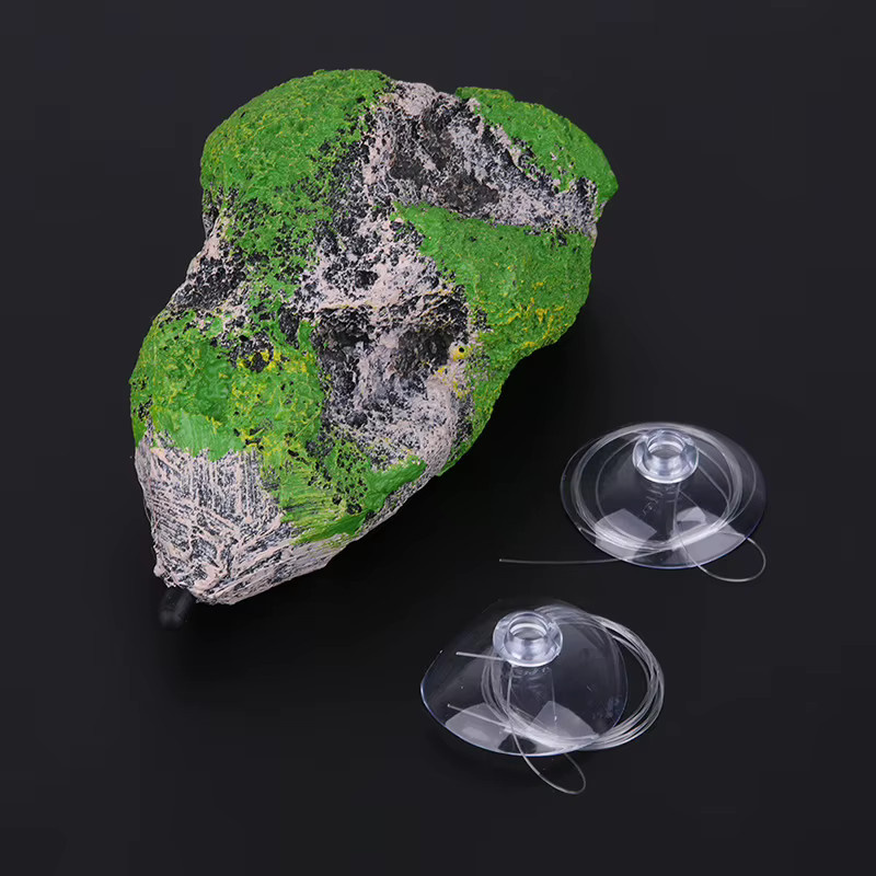 Otmagelu Künstlicher schwimmender Bimsstein als hängende Steinpflanze für dein Aquarium-Ornament im Fantasy-Wunderland-Stil - Bild 5