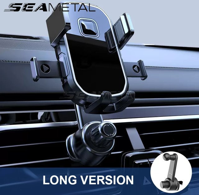 SEAMETAL Universeller Auto-Handyhalter für Lüftungsschlitze, 360 Grad drehbar, Schwarz - Bild 1