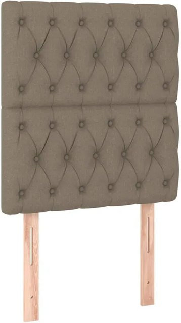 vidaXL LED Kopfteil in Beige mit USB-Ladeport und integrierter Leselampe, Breite: 80 cm, Tiefe: 7 cm, Höhe: 118-128 cm - Bild 1