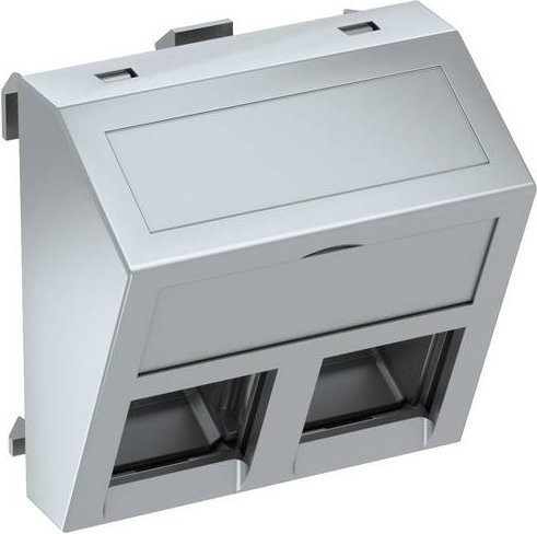 OBO Bettermann Abdeckung Datentechnikträger aus Aluminium in Silber, B/H/T: 45 x 45 x 26 mm - Bild 1