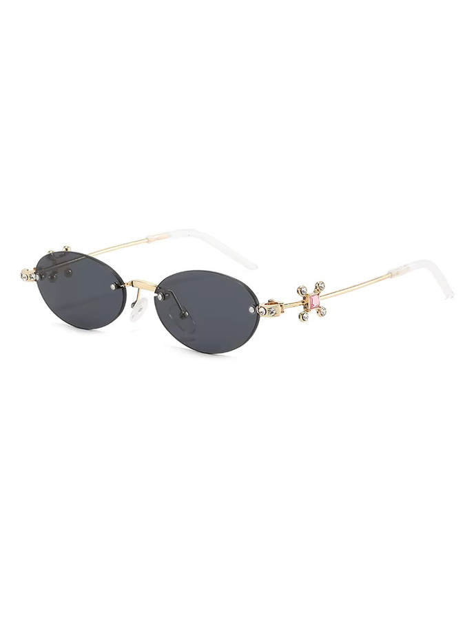 Sumory Sonnenbrille, randlos, oval, Metall, pink, Damen - Bild 3