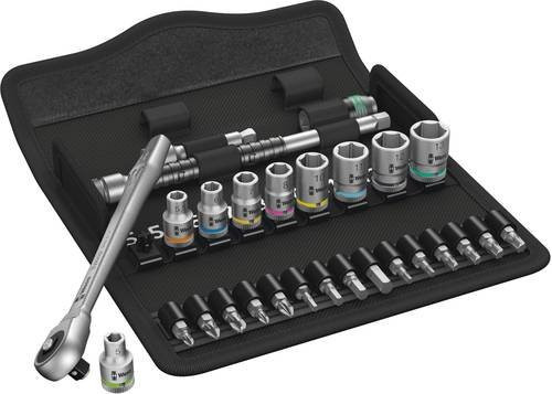 Wera Zyklop Metal 8100 SA 7 Steckschlüsselsatz 28-teilig mit 1/4 Zoll Antrieb aus Chrom-Molybdän-Stahl - Bild 1