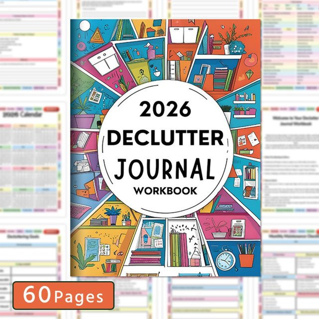 Declutter-Planer 2026 Organizer und Monatsplaner als Softcover Arbeitsbuch in A5 und Multicolour - Bild 1