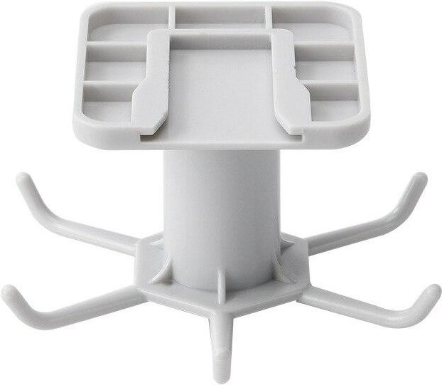 2 Stück Yiran Furniture Selbstklebende 6-Haken Küchenhaken mit 360 Grad Drehung für Handtaschen und Kleidung, B/T/H: 6 x 6 x 5,5 cm - Bild 1