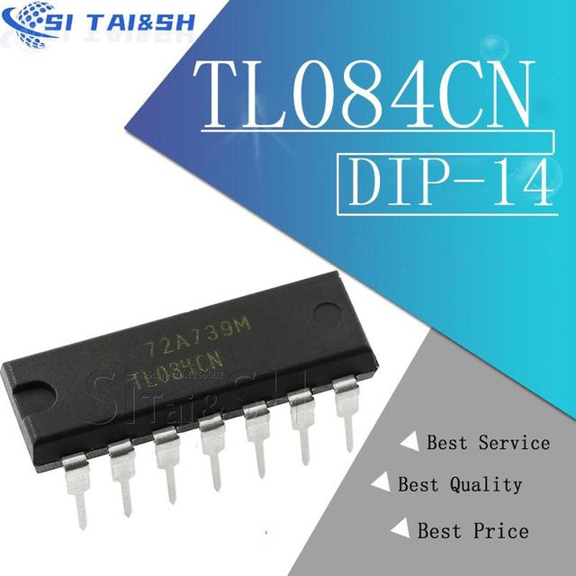 10er Set TL084CN Operationsverstärker Si Tai&SH DIP-14 JFET Eingang in Schwarz - Bild 1