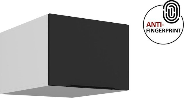 Küchen Aufsatzschrank ARIA Schwarz matt Wandmontage Breite: 50 cm - Bild 1