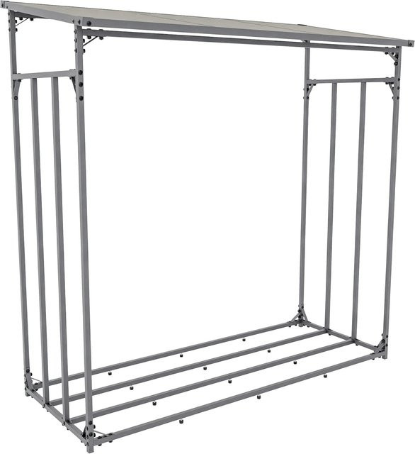 CLP Kaminholzunterstand Ruston aus Aluminium in Anthrazit für den Außenbereich - Bild 1