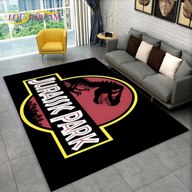 Karpetti 3D-Cartoon-Dinosaurier-Teppich für Kinder, rutschfest und waschbar, B/T: 60 x 90 cm, Mehrfarbig - Bild 1